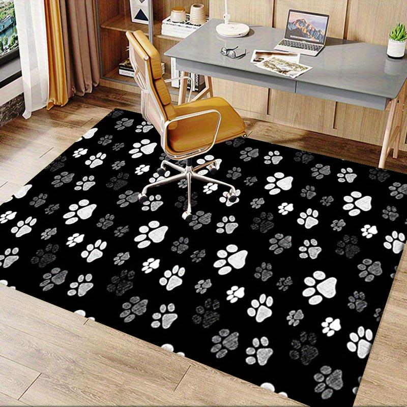 Office Carpet Dog Paw Prints Sofa Rug for Chairs, Underneath Protection Mat