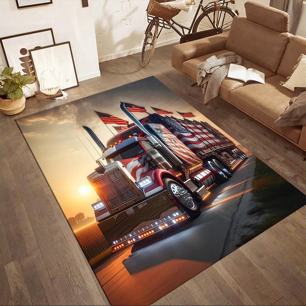 Kw Heavy Trucks Area Rug Suitable For Outdoor Study Room Foyer Kitchen Antislip Carpet Anime Office Decor Gift For Festivals