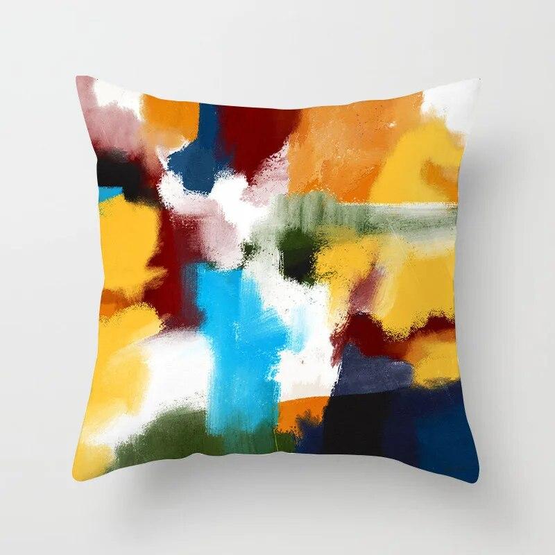 45x45 см наволочка с абстрактным геометрическим рисунком Art Color Block, современный уличный стиль, хиппи, домашний декор, чехол для подушки на диван, стул
