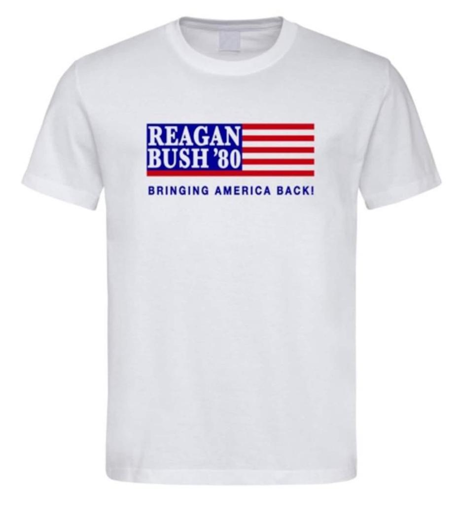 Reagan Bush 1980 T Shirt and kids tshirt Unisex Style 100% Cotton