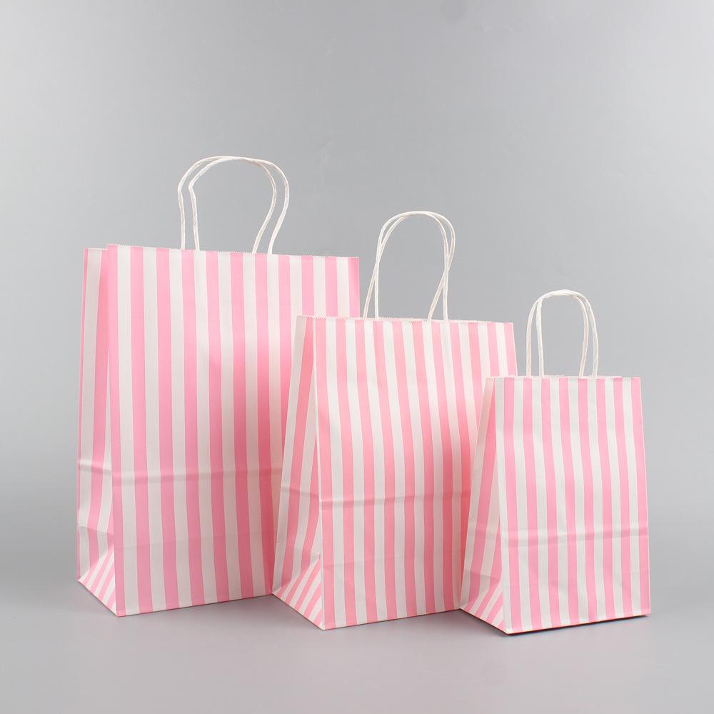 Большой подарочный пакет на Рождество в горошек - Портативный крафт-бумажный