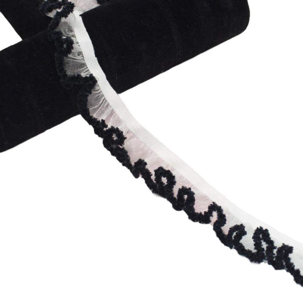 5 метров/лот 20 мм шириной Новое кружево из снежного шелка Одинарный край юбки Эластичная лента Гриб Детская одежда Эластичный головной убор Декоративное кружево