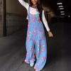 Новые осенние комбинезоны с ремнем на талии и принтом, женские брюки