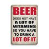 One Piece, Retro Beer Alcohol Tin Sign, Interesting Bar Decoration, Party Cellar Bar Decoration, Suitable for Tribal Table