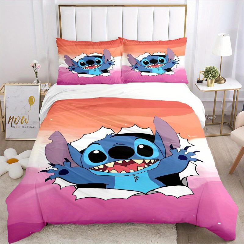 3pcs Stitch Bedding Set, 1 Soft Quilt Cover + 2 Pillowcases, Machine Washable, Suitable for All Seasons, Perfect Gift for Family and Friends