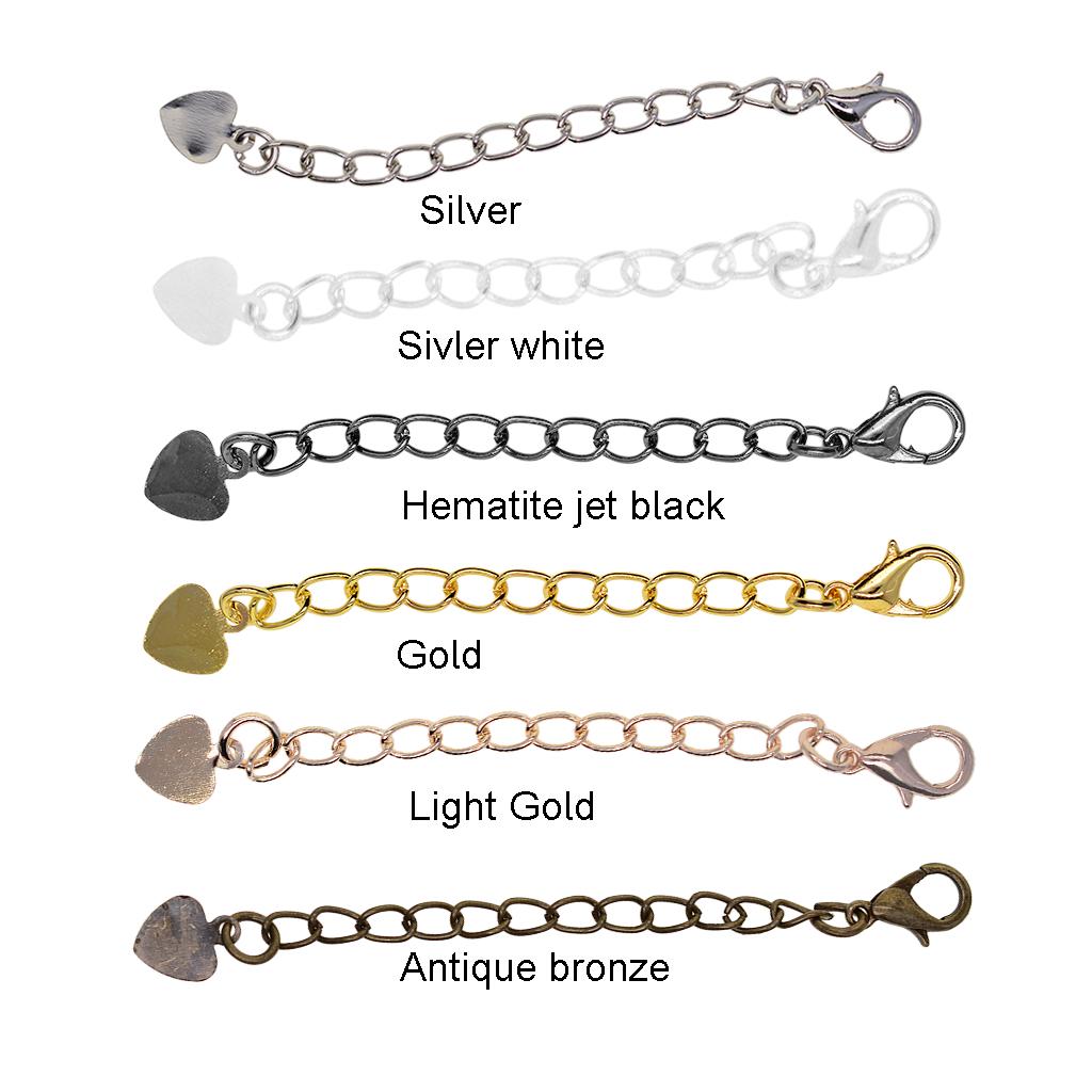 20 Sets Necklace Bracelet Chain Extenders with Lobster Clasps Bronze
