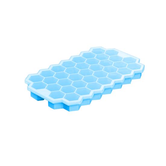 Silicone Honeycomb Ice Cube Tray with Lid 37 Cavities Easy Release BPA Free Summer Refrigerator Cocktail Whiskey Ice Maker Press Mold Kitchen Supplies