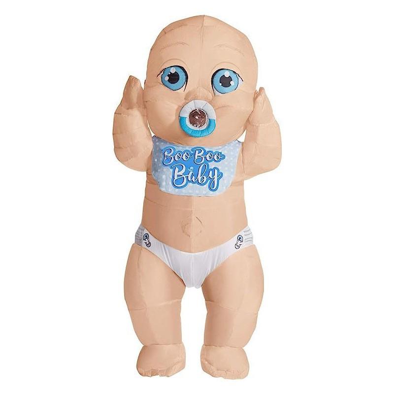 Inflatable Adult Baby Costume Couples Party Gender Reveal Halloween Cosplay Pink Blue