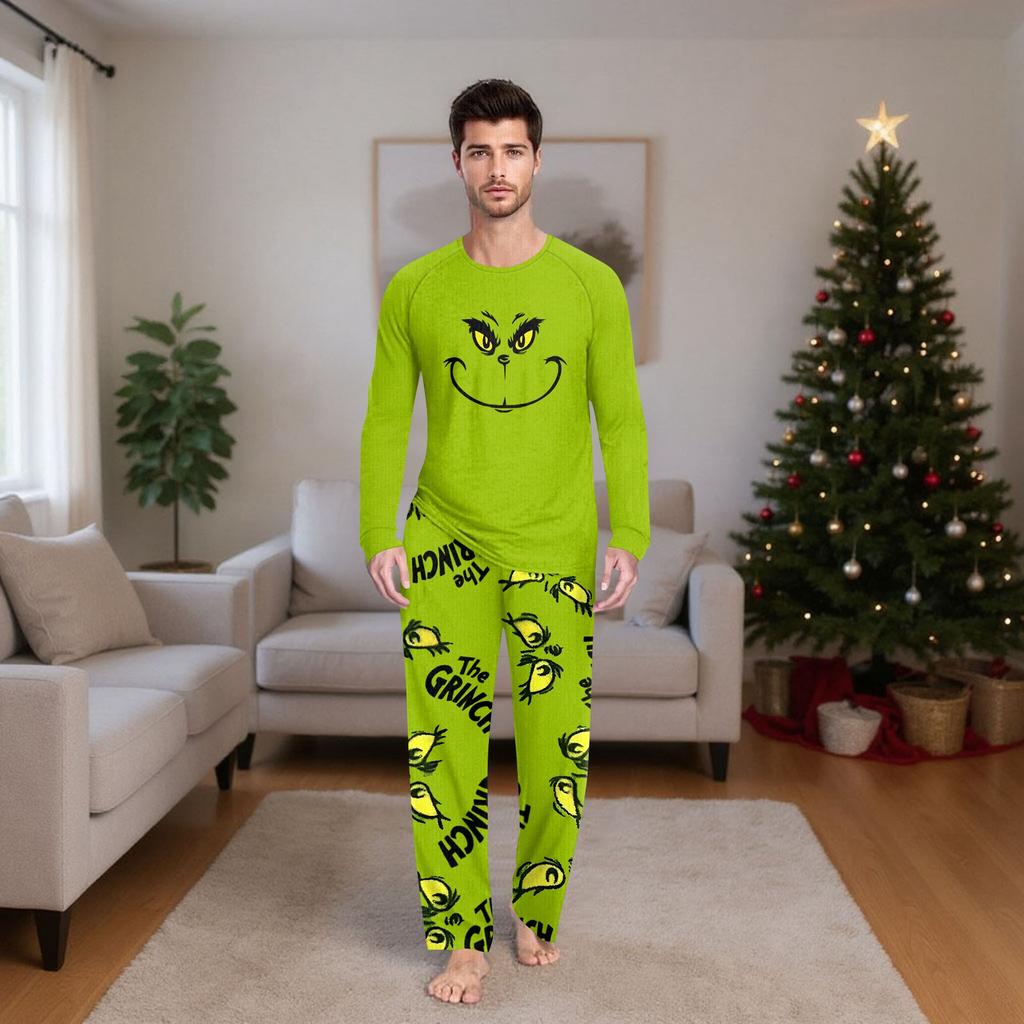 Комплект из топа и брюк с рождественскими принтами для всей семьи Одинаковые комплекты для всей семьи