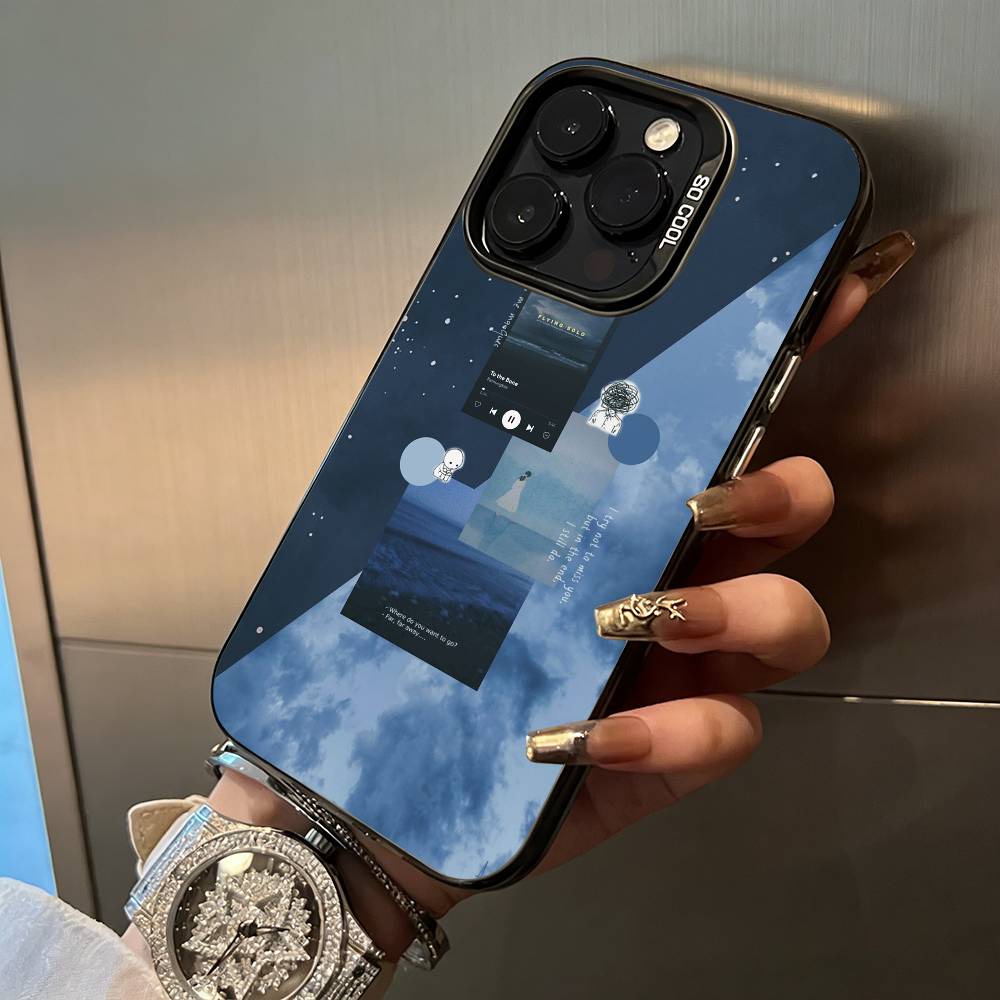 M-MUSIC -Y-YORUSHIKA'S ART Чехол для телефона iPhone 17,16,15,14,13,12,11 Plus Pro Max Цветной Серебристый Чехол для телефона