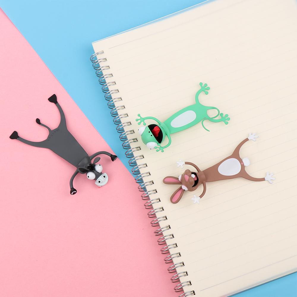 Cat Creative Funny PVC Bookmarks Book Markers Cartoon Animal Style School Supplies