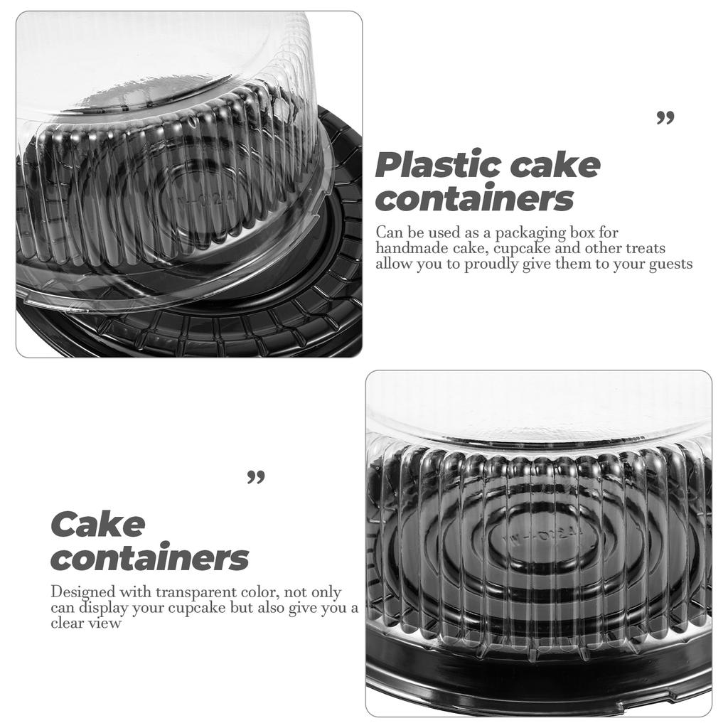 10 Pcs Cake Box Boxes and Packaging for Cakes Containers Plastic Carrier Macaron Muffin Travel