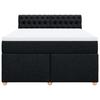Maison Exclusive - Sommier à lattes de lit avec matelas Noir 160x200 cm Tissu