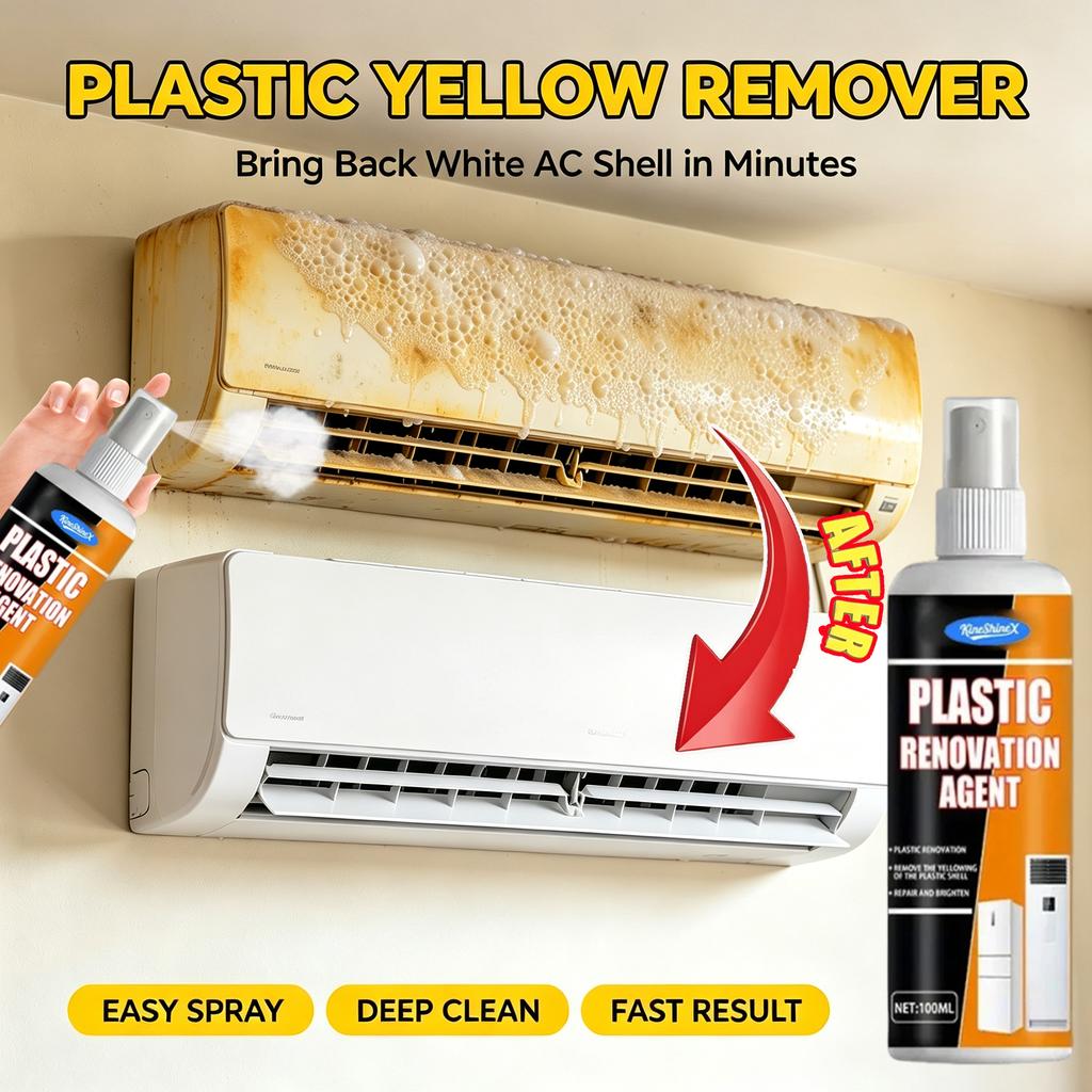 Plastic Whitening Restorer Spray Remove Yellow Stains Oxidation Repair Scratches For Air Conditioner Shell Plastic Parts