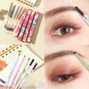Double Head Eyebrow Pencil Thin Head Waterproof, Sweat Resistant, Non-smudgeon Natural Three-dimensional Lasting Student Cosmetics Beauty Products