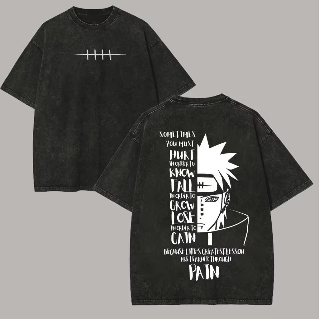 Washed TShirt Gojo Satoru Anime Jujutsu Kaisen Harajuku Cotton Retro Men Streetwear Women Short Sleeves New cotton