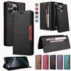Magnetic Leather Case For iPhone 16 15 14 13 12 11 Pro Max 16 Plus Xs Max 13 Mini SE 2022 Business Flip Wallet Card Solt Cover