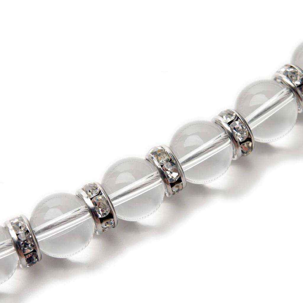 [Seki-Kira] Floating Silver Dragon Crystal Pendant, Natural Stone Crystal Necklace, 50cm, Men's, Power Stone, 553