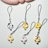 1Pc Diy Accessories Cat Cookie Phone Charm Strap Soft Kawaii Kitty Couple Keychain Pendant Cute Lanyard Keycord