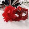 Durable Costume Mask Half Face Masquerade for Women, Mesh Flower Rhinestone Venetian Party Mask, Costumes Accessory Halloween Carnival Prom Ball