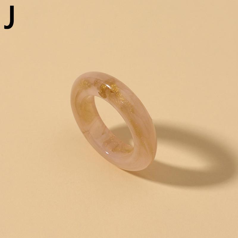 18 мм винтажные красочные прозрачные акриловые круглые кольца из смолы для темпераментных женщин и девочек, простые геометрические украшения, модные подарки