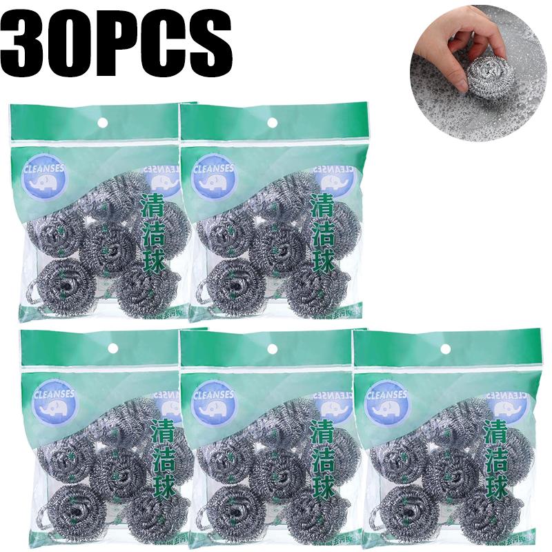 Шариковые щетки из стальной проволоки Бытовые чистящие средства Губки для мытья посуды с проволокой Кухонные принадлежности Удаляют ржавчину и пригоревшие частицы