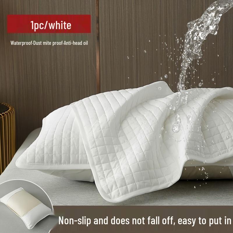 Защитник сердцевины подушки: Пот- и грязезащитная наволочка из 100% хлопка, утолщенная, одинарная упаковка, моющийся чехол для подушки