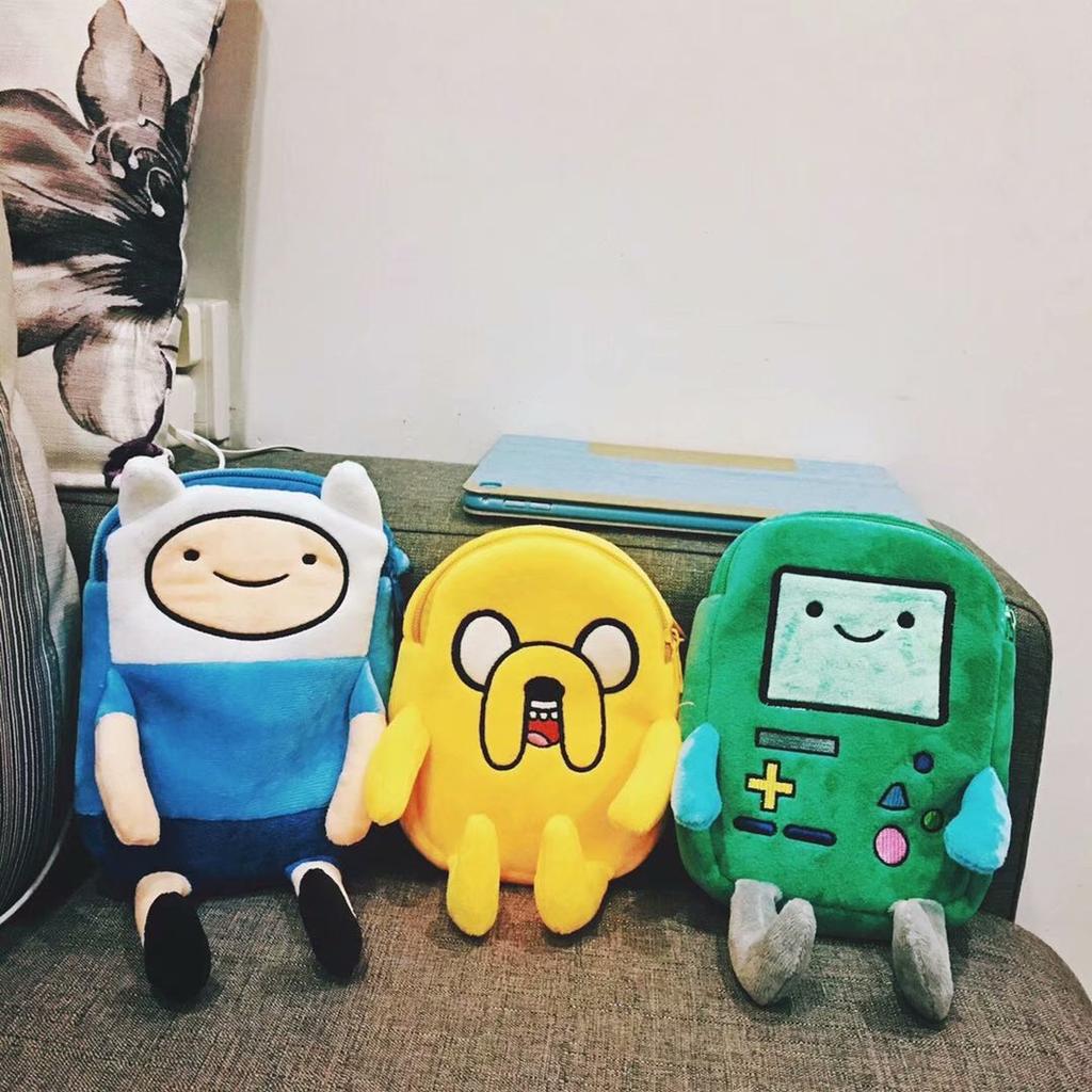 Сумка через плечо с изображением аниме-фигурки Finn & Jake, сумка для телефона с плюшевой монетой, сумка Advanture Robert BMO, мягкие игрушки для ребенка в подарок