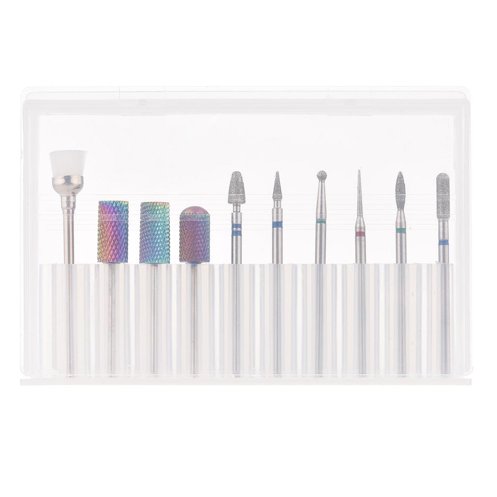 Набор сверл для ногтей, сверла из вольфрамовой стали, мини-щеточки для чистки ногтей, гель для ногтей, кутикулы