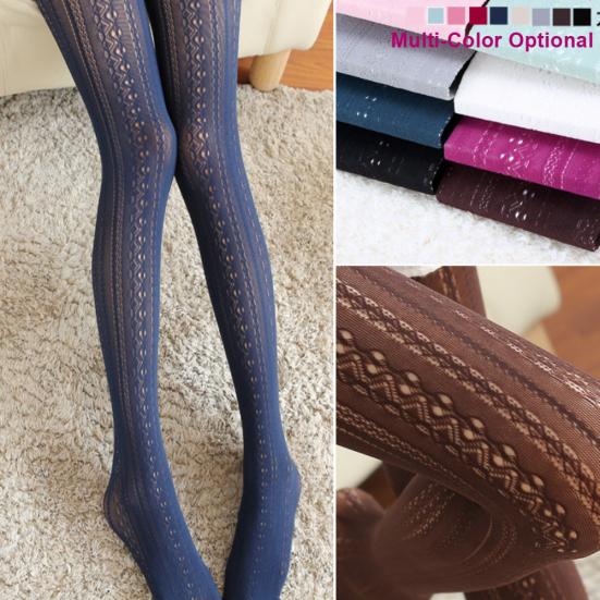 Сексуальные ажурные ажурные кружевные вертикальные полоски колготки женские чулки