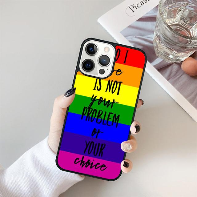 Gay Lesbian LGBT Rainbow Flag Pride ART Phone Case Cover For iPhone 17 Air 16 15 14 13 12 Pro Max 11 Pro Max Plus