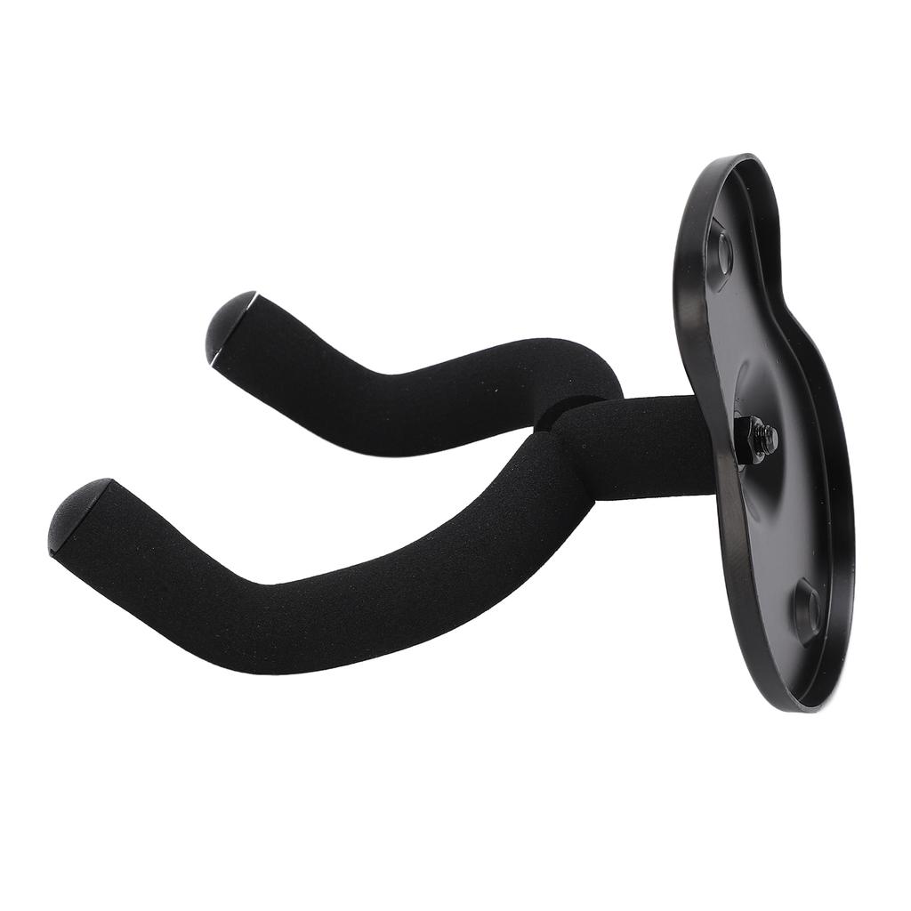 Guitar Wall Mount Hanger Hook Holder Stand Metal Universal for Ukulele Violin Studio RoomMatte Black