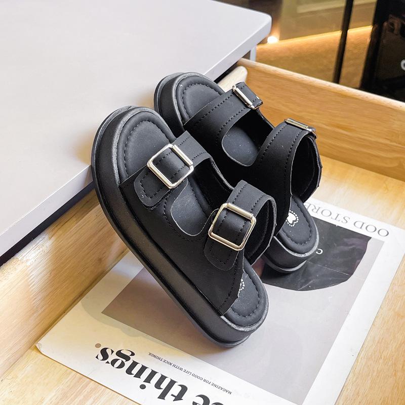 Детские тапочки Летние повседневные пляжные тапочки для девочек Модные открытые детские домашние тапочки для ванной Мюли Толстая подошва Универсальные