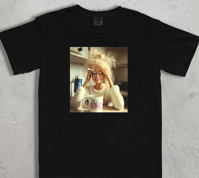 Vintage 90s Distressed Doll Meme Unisex T-Shirt Graphic Tee