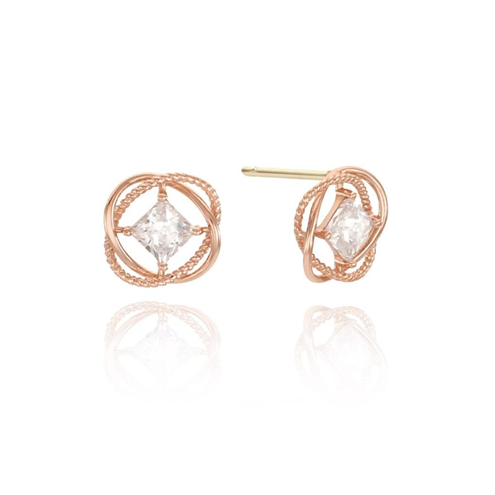 LLOYD Round Double Line 14K Earrings LPFL1032G