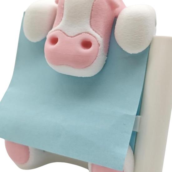 Держатель для липких заметок в виде коровы, выдвижной диспенсер для заметок с держателем для ручки на присоске