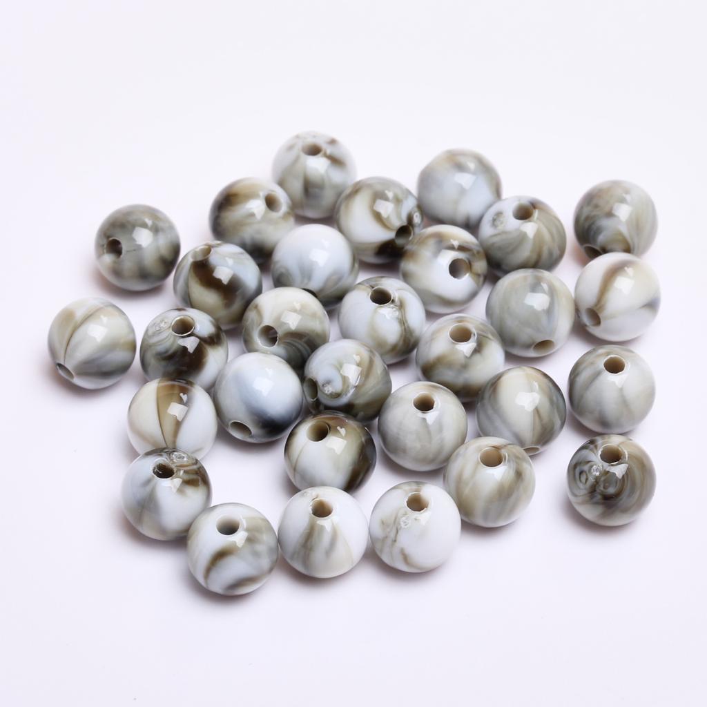 Бусины россыпью, аксессуары для бисероплетения, 8 мм, ручная работа, изготовление ювелирных изделий из смолы, браслет, ожерелье, аксессуары, 30 шт., модный имитационный нефритовый камень, круглый