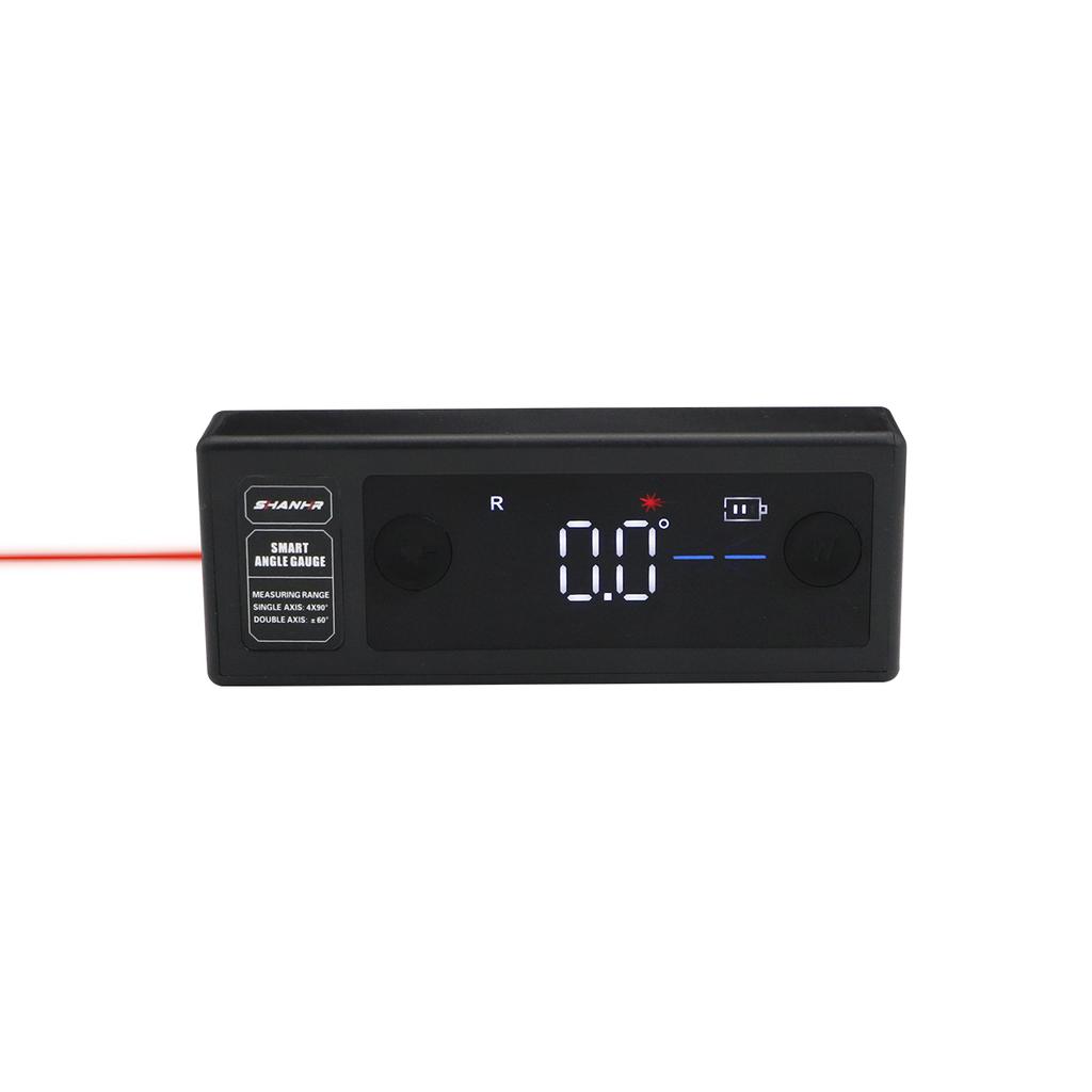 SHANHR Portable Digital Angle Gauge with Laser Digital Inclinometer LeveL Box Rechargeable Angle Finder With Dual Axis