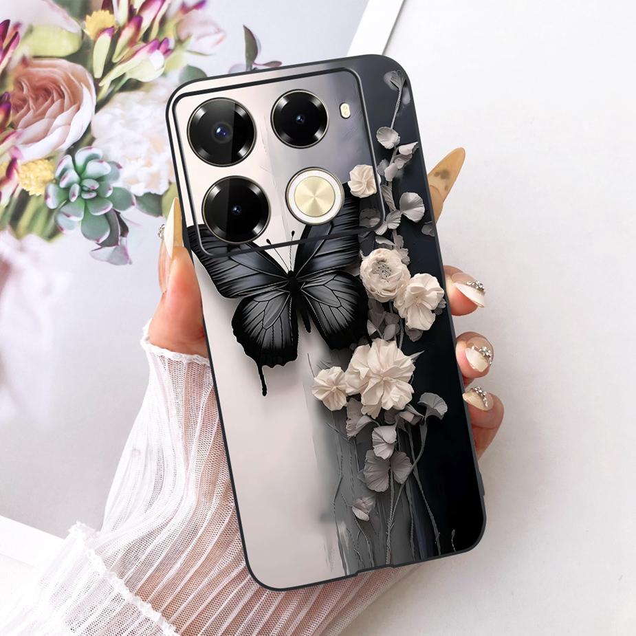 For Infinix Note 40 40X 5G Case X6852 New Butterfly Painted Cover Soft Silicone Case For Infinix Note 40 Pro Plus Note40 X Shell