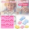 Silicone  DIY Puzzle Shape Cake Chocolate Soap Crystal Epoxy  Decor