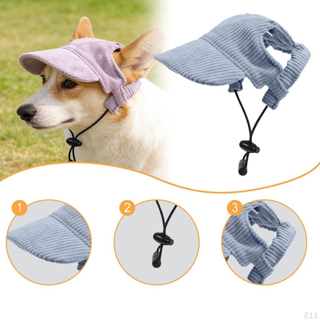 Breathable And Comfortable Dog Baseball Cap with Ear Holes Adjustable Visor, Ideal for The Beach