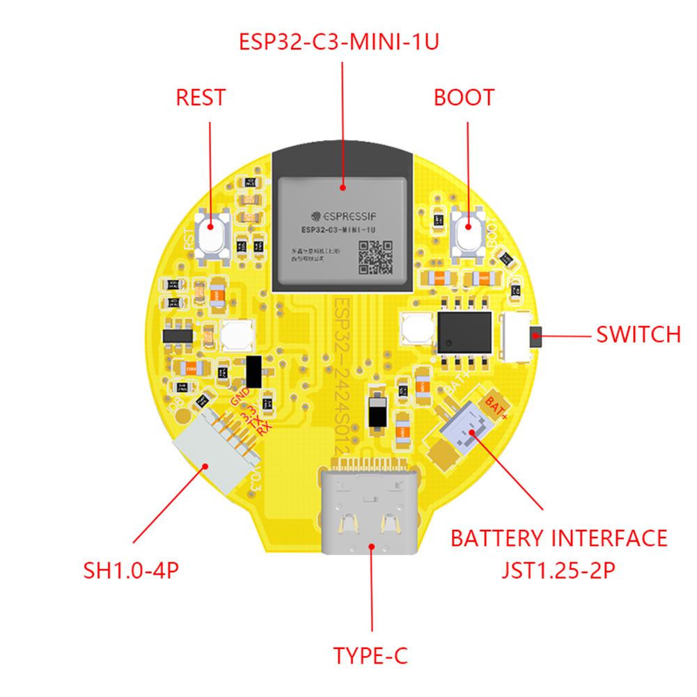 Плата разработки ESP32 Arduino Lvgl WiFi и Bluetooth 1,28-дюймовый IPS LCD TFT модуль с сенсорным экраном 1,28 дюйма 240 x 240 IPS Smart Display