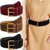 Luxury Design Suede Leather Wide Belt Trendy Business Waist Strap Retro Trouser Dress Belts Gifts