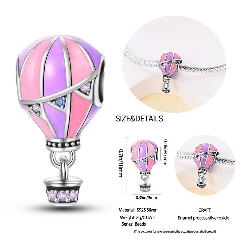 New Copper Bow Star Love Pink Series Charm Beads Suitable For 3Mm Original Bracelet Diy Fashion Jewelry Gift