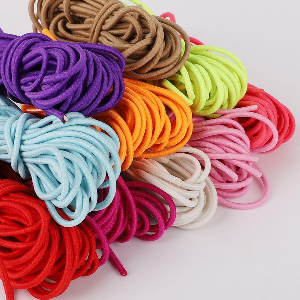 3mm 10m Accessory DIY Line Fabric Apparel Round Rubber Colorful Elastic Band Sewing Rope