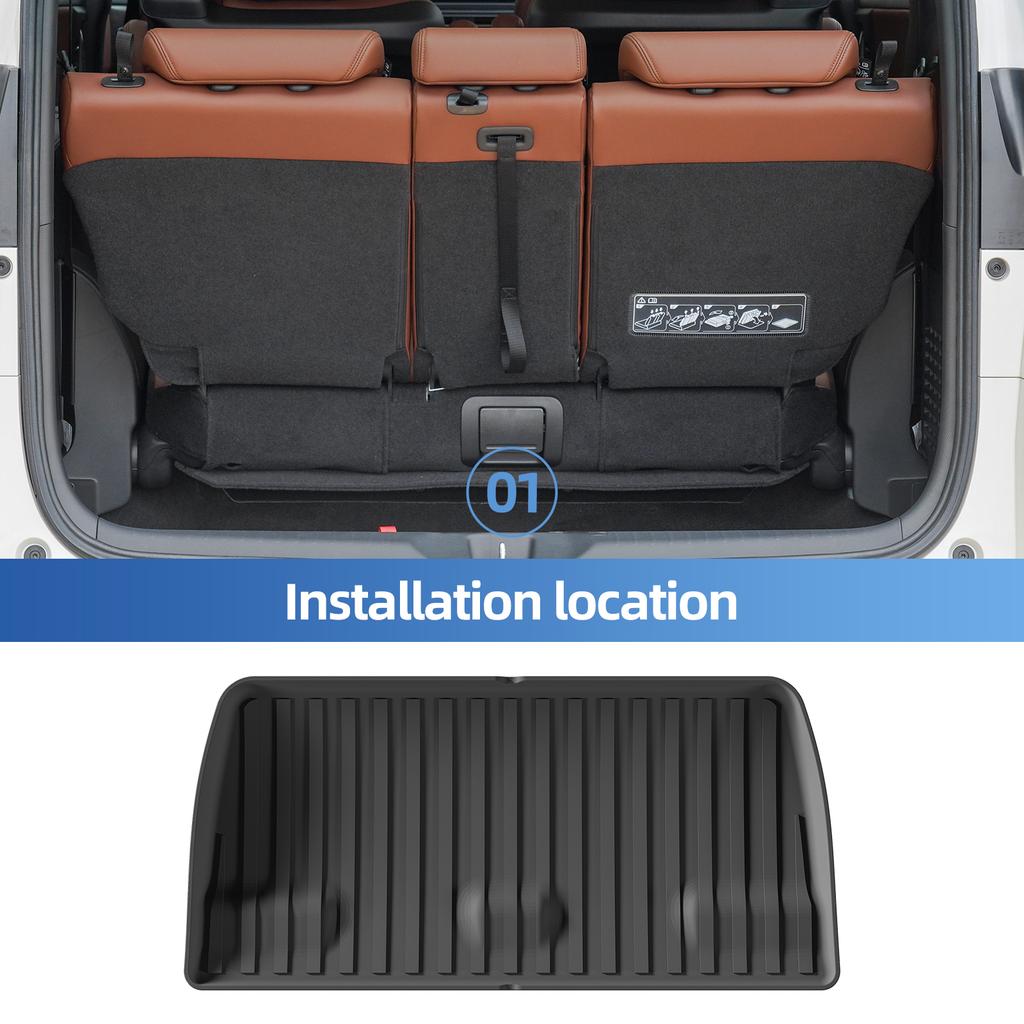 for Honda Odyssey (7 Seats Only) 2018-2025 2026 Mini Passenger Van TPE 3D Car Floor Mats Cargo Liner Trunk Pad Left Rudder Black