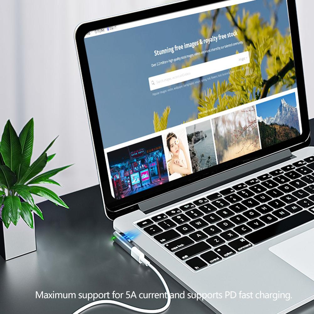 Магнитный PD-адаптер USB Type-C для Magsafe1 Magsafe 2 MacBook Pro Max 5A Быстрая зарядка USB C Female Магнитный штекер-конвертер