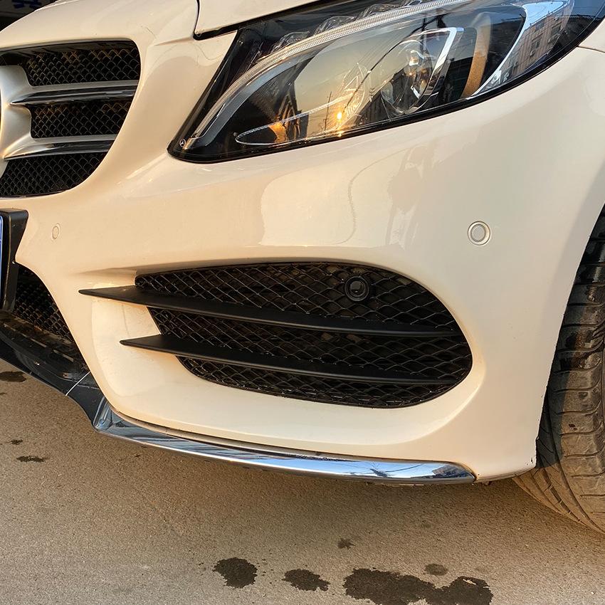 For Mercedes-Benz C-Class W205 C200 C260 2015-2018 AMG air knife modification for the front bumper fog lamp grille accessories