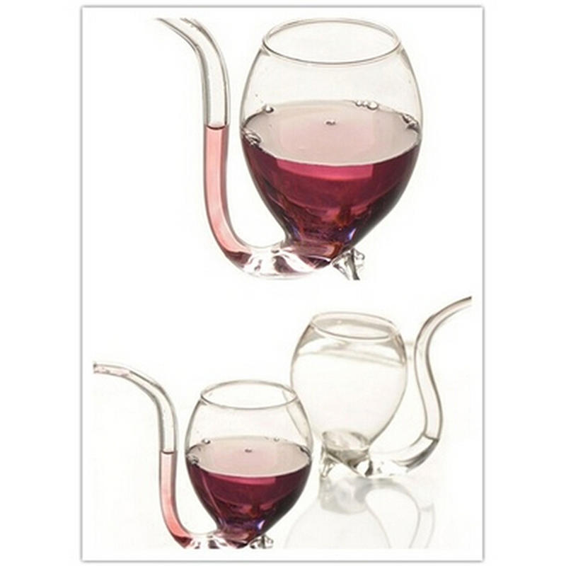 Бокал для красного вина «Вампир Дьявол», 300 мл, кружка со встроенной трубочкой для питья