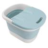 Foot Bath Tub Heightened Collapsible Portable Massage Function with Lid Foot Soaking Bucket for Home Blue